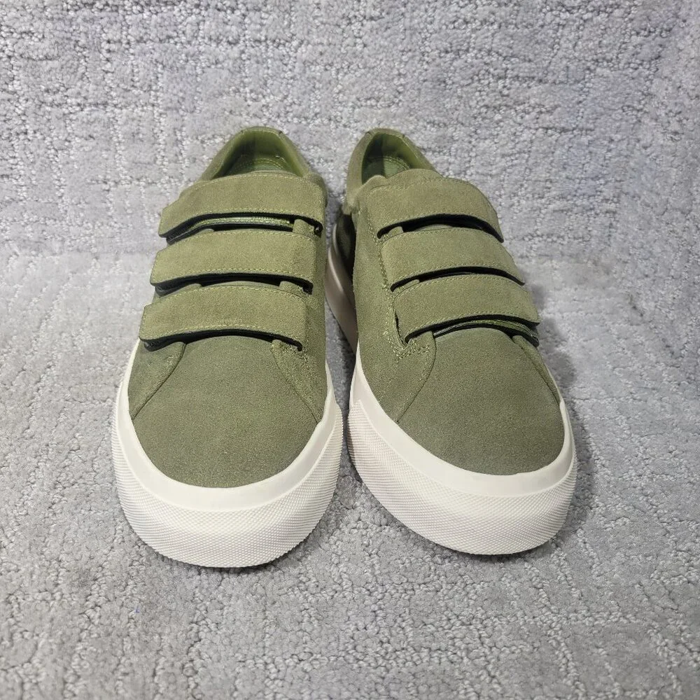 Vince Sunnyside Women's Size 6.5 Fern Green Suede Multi Strap Fashion Sneakers